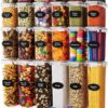 Chef's Path Airtight Food Storage Container Set - 24 Piece, Kitchen & Pantry Organization, BPA-Free, Plastic Canisters with Durable Lids Ideal for Cereal, Flour & Sugar - Labels, Marker & Spoon Set