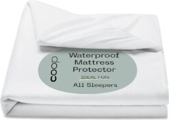 Coop Home Goods Ultra-Luxe Mattress Protector Full - Smooth Top Mattress Pad, Waterproof Mattress Cover, Up to 18 Inches Deep, Machine Washable Mattress Topper, Noiseless and Comfort - Full (54x75)