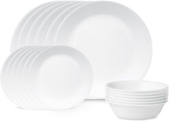 Corelle Livingware Winter Frost White Dinnerware Set