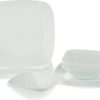 Corelle Square Pure White 18-Piece Dinnerware Set, Service for 6