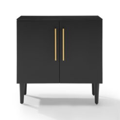 Crosley Furniture Everett Accent Cabinet in Matte Black
