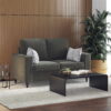 DHP Cooper Loveseat 2 Seater Sofa, Gray Linen