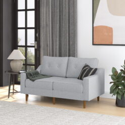DHP Flex Zion Modular 2-Seater Loveseat Sofa, Gray Linen