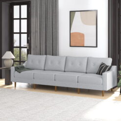 DHP Flex Zion Modular 4-Seater Sofa, Gray Linen