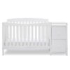 Delta Children Mason 6-in-1 Convertible Crib and Changer, Greenguard Gold Certified, Bianca White