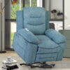 EUROCO 39.8"W Power Lift Recliner Chair Recliners for Elderly with Heat, Vibration and Massage Recliner Chair for Living room with Side Pocket, Infinite Position,Blue