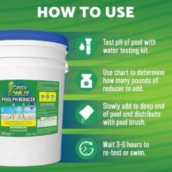 EcoClean Solutions Green Gobbler pH Down Pool & Hot Tub Spa pH Reducer pH decreaser Sodium Bisulfate 25 lb Pail