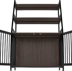 GDLF Dog Crate with Shelf Furniture Style Dog Kennel Indoor Heavy Duty Cage with Storage, 36