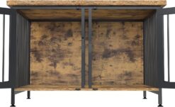 GDLF Double Dog Crate with Divider for 2 Small Dogs or 1 Dog, Furniture Style Kennel Indoor Cage with Removable Panel