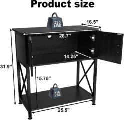 GDLF Fish Tank Stand Metal Aquarium Stand for up to 20 Gallon Long with Cabinet for Fish Tank Accessories Storage