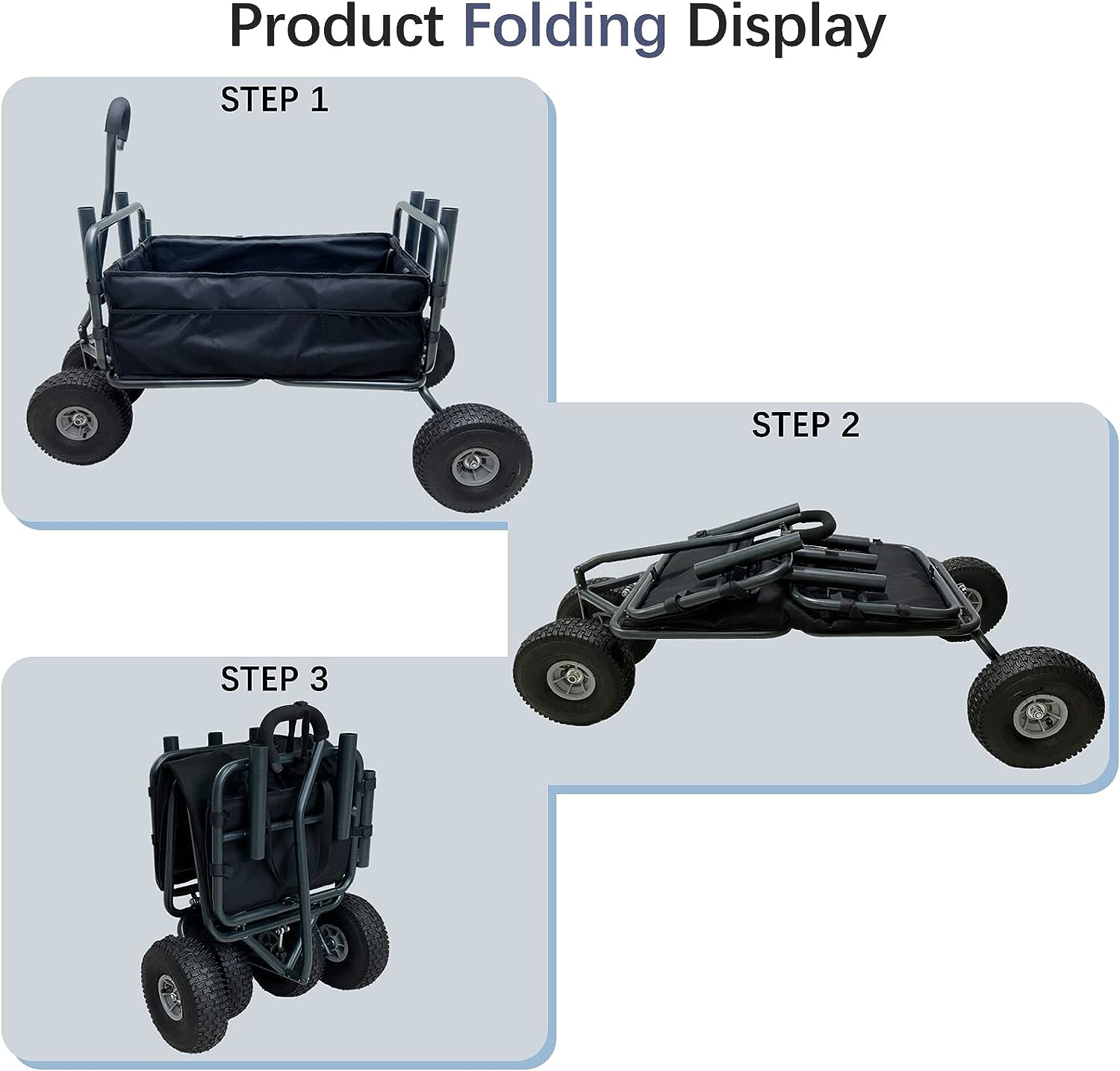 GDLF Fishing Cart Beach Carts Heavy Duty Foldable Collapsible