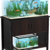GDLF Metal Aquarium Stand with Cabinet for Fish Tank Accessories Storage, 40 Gallon, Turtle Reptile Terrariums