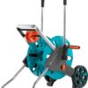 Gardena 18515-80 Frost Proof Hose Cart with Built-in Hose Guide, Includes 5 ft Connection Hose and Adapters, Holds 195 ft 1/2” Hose, Durable Construction, Made in Germany, 5 Year Warranty