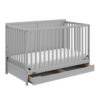 Graco® Melrose 5-in-1 Convertible Baby Crib with Drawer, Pebble Gray