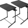 HUANUO Adjustable TV Trays - TV Tray Tables on Bed & Sofa, Adjustable Laptop Table as TV Food Tray, Work Tray with 6 Heights & 3 Tilt Angles Adjustable (2 Pack)
