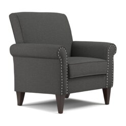 Handy Living Club Chair, Charcoal Gray