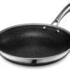 HexClad 10 Inch Hybrid Nonstick Frying Pan, Dishwasher and Oven Friendly, Compatible with All Cooktops