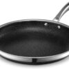 HexClad 12 Inch Hybrid Nonstick Frying Pan, Dishwasher and Oven Friendly, Compatible with All Cooktops