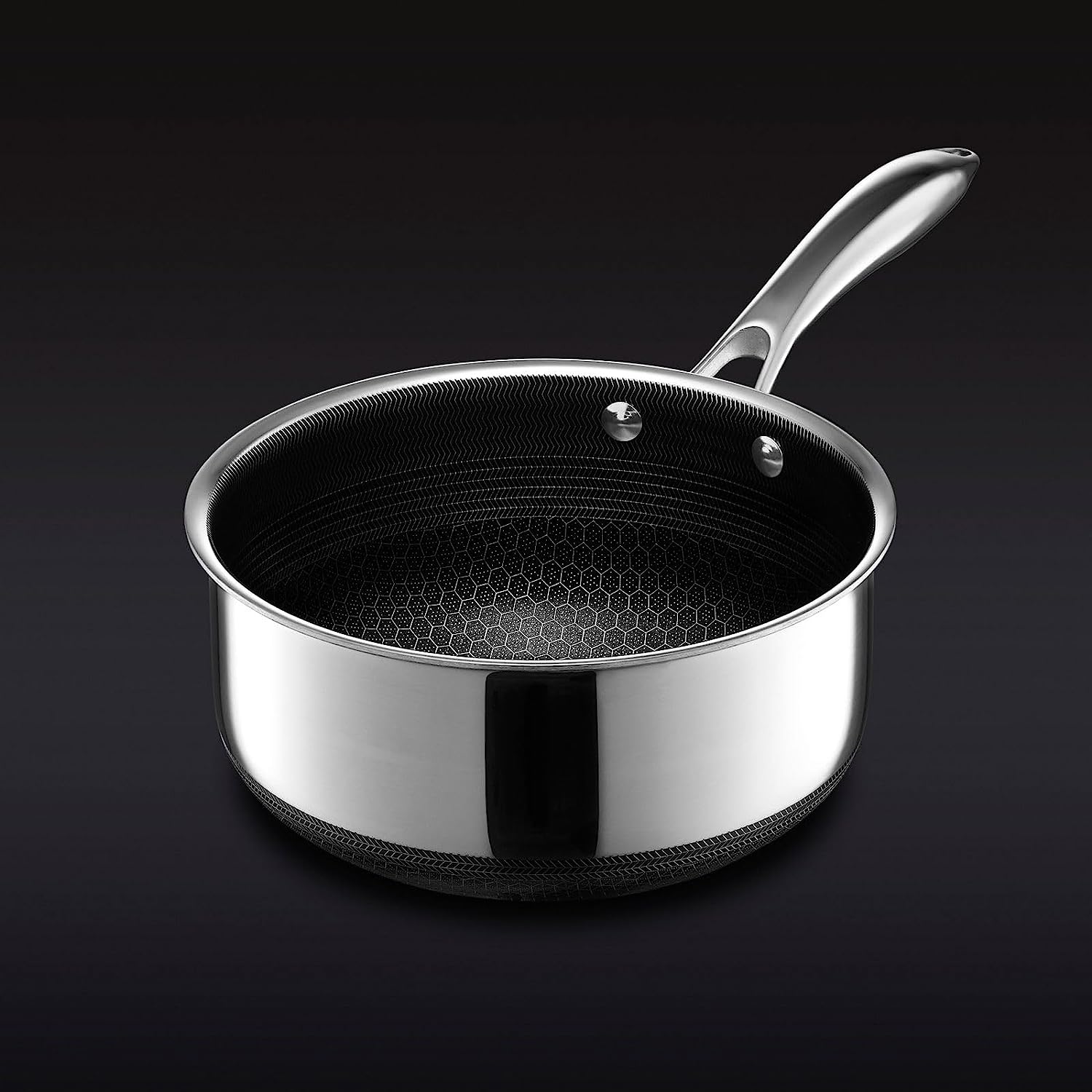 HexClad Like Hybrid Stainless Steel 11 Inch Frying Pan