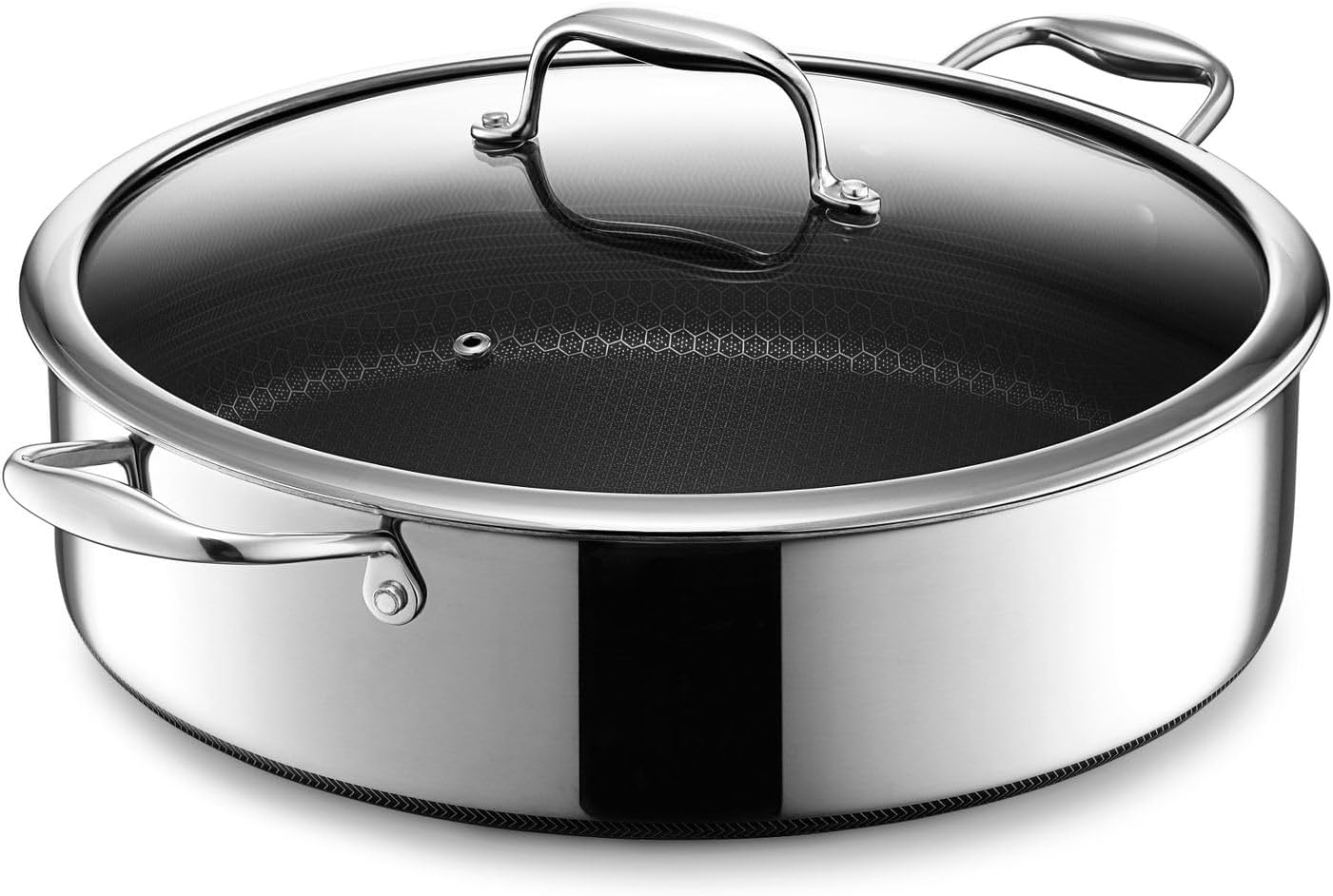 HexClad Hybrid Nonstick 7-Inch Fry Pan, Stay-Cool Handle, Dishwasher and  Oven Safe, Induction Ready, Compatible with All Cooktops