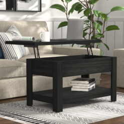 Hillsdale Coover Wood Rectangle Lift Top Coffee Table, Black