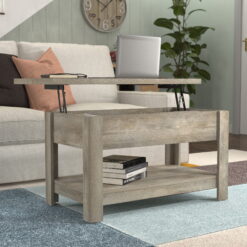Hillsdale Coover Wood Rectangle Lift Top Coffee Table, Driftwood Gray