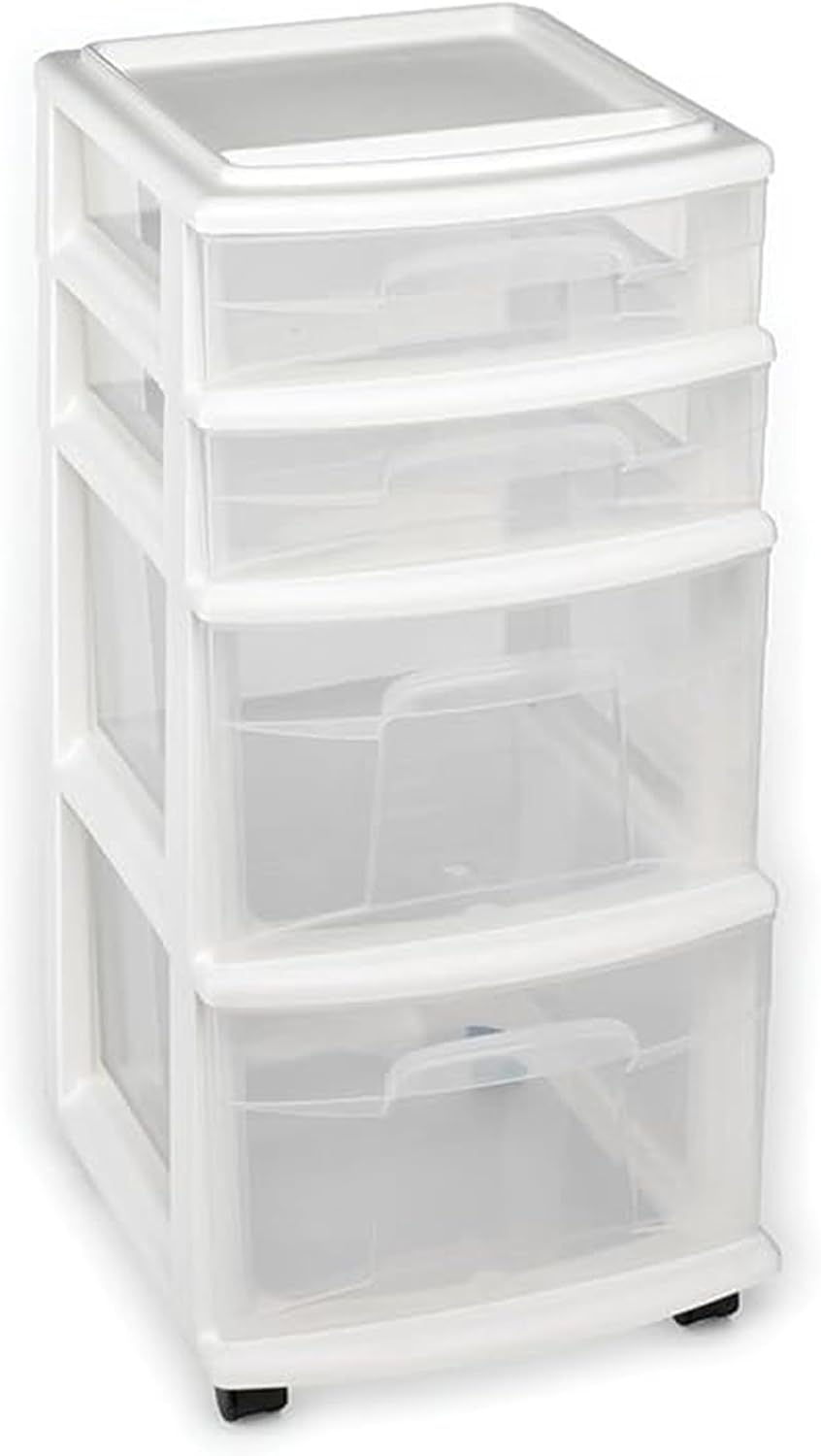 https://bigbigmart.com/wp-content/uploads/2023/09/Homz-Clear-Plastic-4-Drawer-Medium-Home-Organization-Storage-Container-Tower-w-2-Large-and-2-Small-Drawers-and-Removeable-Caster-Wheels-White-Frame.jpg