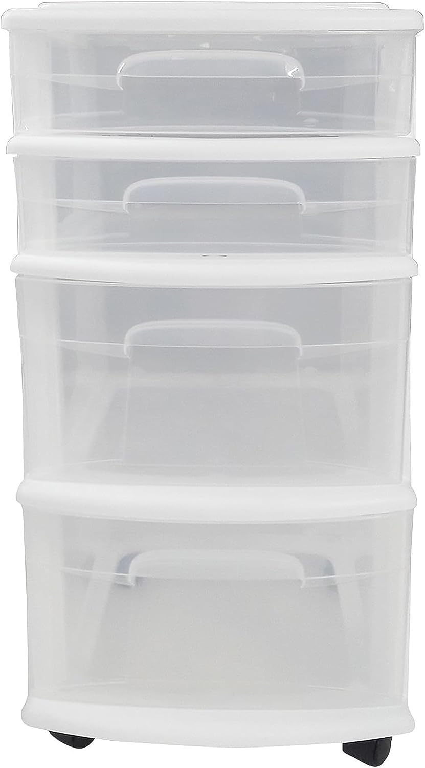 https://bigbigmart.com/wp-content/uploads/2023/09/Homz-Clear-Plastic-4-Drawer-Medium-Home-Organization-Storage-Container-Tower-w-2-Large-and-2-Small-Drawers-and-Removeable-Caster-Wheels-White-Frame1.jpg
