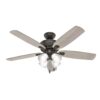 Hunter Fan 52" Amberlin Noble Bronze Ceiling Fan with LED Light and Pull Chain