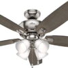 Hunter Fans - Amberlin 52 Inch Ceiling Fan with LED Light Kit and Pull