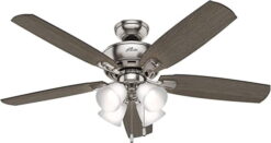 Hunter Fans - Amberlin 52 Inch Ceiling Fan with LED Light Kit and Pull