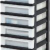 IRIS MC-3100-TOP 10-Drawer Cart with Organizer Top Black/Pearl