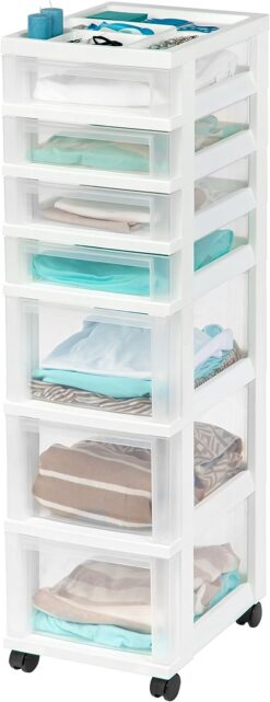 Simply Tidy Clear 12 Drawer Rolling Cart