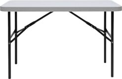 Iceberg IndestrucTable Commercial Folding Table, Indoor or Outdoor, Platinum, 750 lbs. Weight Capacity, 24” W x 48” L
