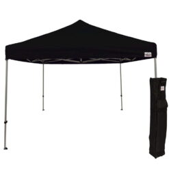 Impact Canopy 10 x 10 Pop Up Canopy Tent, Straight Leg Shelter, Steel Frame, Roller Bag, Black