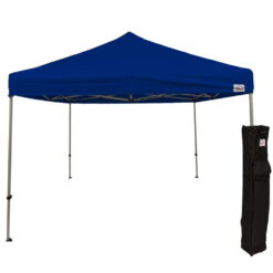 Impact Canopy 10 x 10 Pop Up Canopy Tent, Straight Leg Shelter, Steel Frame, Roller Bag, Blue