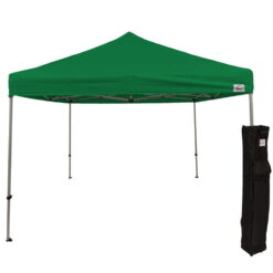 Impact Canopy 10 x 10 Pop Up Canopy Tent, Straight Leg Shelter, Steel Frame, Roller Bag, Kelly Green