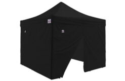 Impact Canopy 10x10 Pop Up Canopy Tent, Sidewalls, Straight Leg Shelter, Steel Frame, Roller Bag, Black