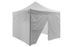 Impact Canopy 10x10 Pop Up Canopy Tent, Sidewalls, Straight Leg Shelter, Steel Frame, Roller Bag, White