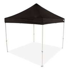 Impact Canopy 8x8 Pop Up Canopy Tent, Lightweight Powder Coated Steel Frame, Straight Leg, Black