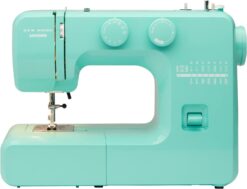 Janome Arctic Crystal Easy-to-Use Sewing Machine with Interior Metal Frame, Bobbin Diagram, Tutorial Videos, Made with Beginners in Mind!, Blue