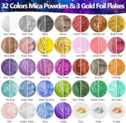 KISREL 1 Gallon Crystal Clear Epoxy Resin Kit, No Yellowing No Bubble Resin Epoxy, Art & Casting Resin with 32 Mica Powders