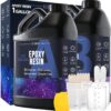 KISREL Epoxy Resin 1Gallon - Crystal Clear Epoxy Resin Kit (0,5 Gallon x 2)