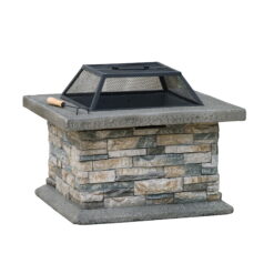 Kayden Outdoor Natural Stone Fire Pit