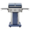 Kenmore 3-Burner Outdoor BBQ Propane Gas Grill with Foldable Sides, Azure Blue