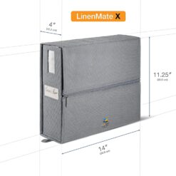 LINENMATE Twin.Full Size (Gray 2-Pack) - The Original 2-Pack Storage Container, Foldable Bedding Organizer