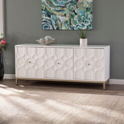 Lanswell Antique White Three-Door Accent Cabinet