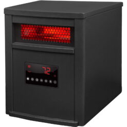 LifeSmart 6-Element Electric Infrared Heater with Black Steel Cabinet, HT1012R