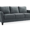 Lifestyle Solutions Alexa Sofa with Curved Arms, Gray Fabric