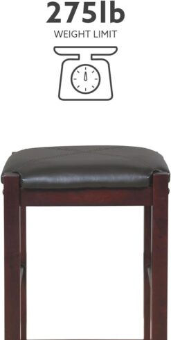 Linon Brown 3-Piece Table Faux Marble Tavern Set